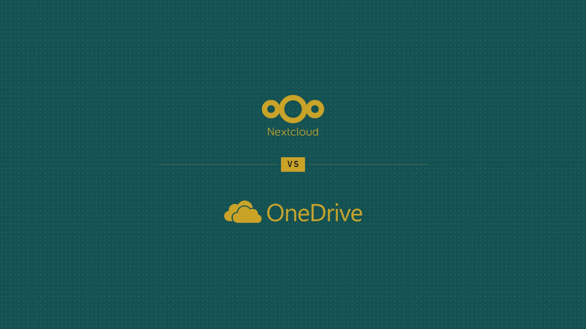 Logos von Nextcloud und OneDrive, getrennt durch ein VS – Nextcloud oder OneDrive/SharePoint im Vergleich